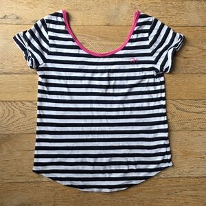 2000's Vintage Gilly Hicks Sydney Striped Short Tee hollister coastal coquette